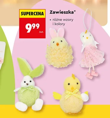 Zawieszka pluszowa kurczak różowy promocja w Biedronka