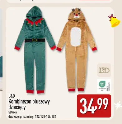 Kombinezon pluszowy dziecięcy L & D promocja w Aldi