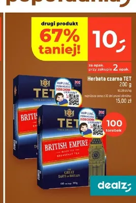 Herbata czarna TET promocja w Dealz