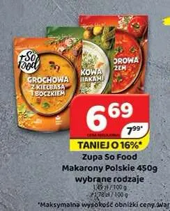 Zupa So Food Makarony Polskie promocja w Delfin