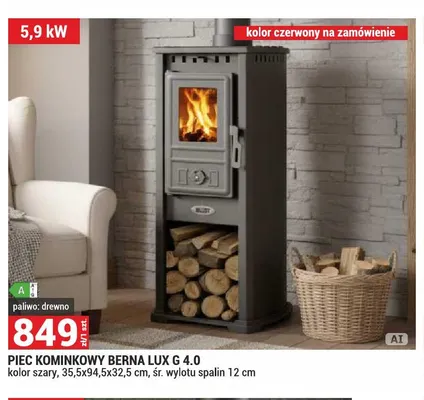 Piec kominkowy Berna Lux G 4,0 promocja w Merkury Market