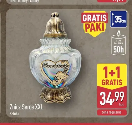 Znicz serce Xxl promocja w Aldi