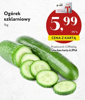 Ogórek szklarniowy promocja w Market Point