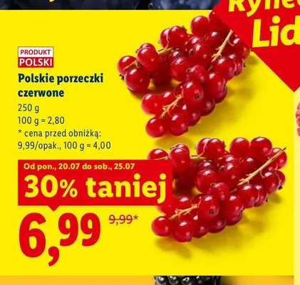 Porzeczki czerwone polskie promocja w Lidl
