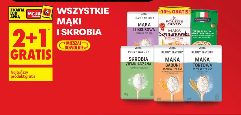 Mąka tortowa pszenna typ 450 Plony Natury promocja w Biedronka