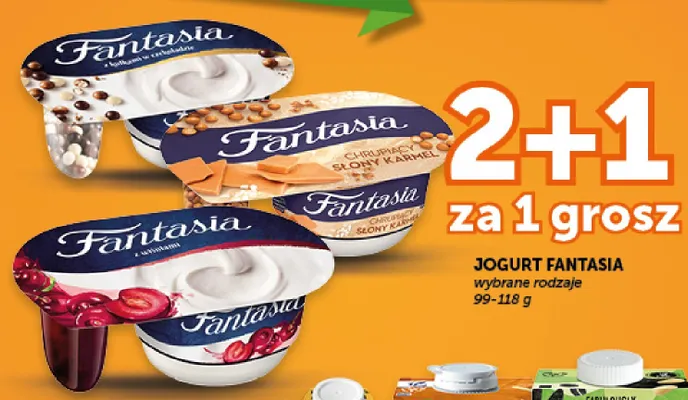 Jogurt Fantasia z kulkami w czekoladzie promocja w ABC