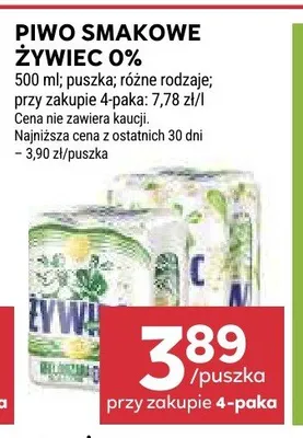 Piwo bezalkoholowe smakowe Żywiec 0% Lemonzest promocja w Stokrotka