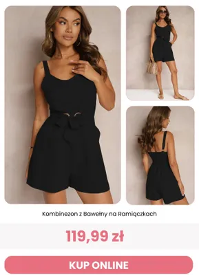 Kombinezon z bawełny na ramiączkach Renee promocja w Renee