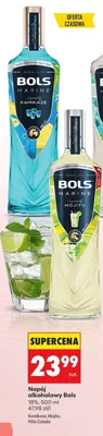 Napój alkoholowy Bols Kamikaze, Mojito, Piña Colada promocja w Biedronka