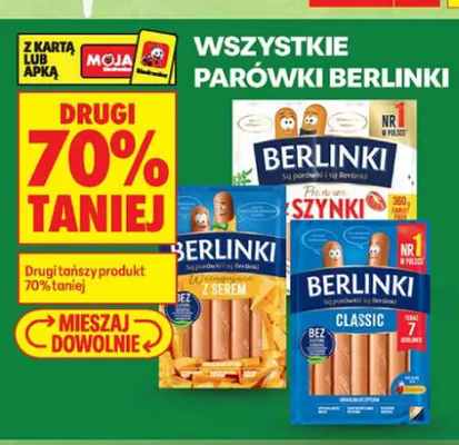Parówki Berlinki Classic promocja w Biedronka