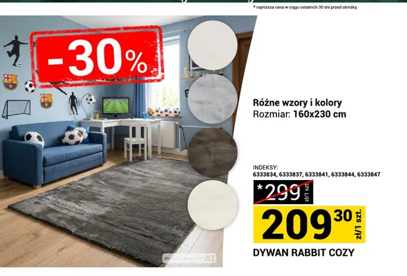Dywan Rabbit Cozy promocja w Merkury Market
