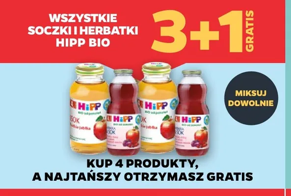 Sok HiPP Bio słodkie jabłka promocja w Netto