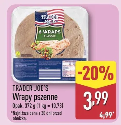 Wrapy pszenne promocja w Aldi