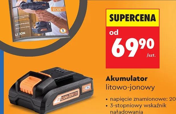 Akumulator litowo-jonowy NITEO 2,5Ah promocja w Biedronka