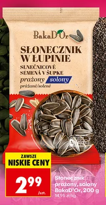 Słonecznik w łupinie prażony solony BakaD'Or promocja w Biedronka