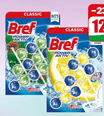 Zawieszka do wc Bref Power Aktiv Lemon 3-pak promocja w Dino