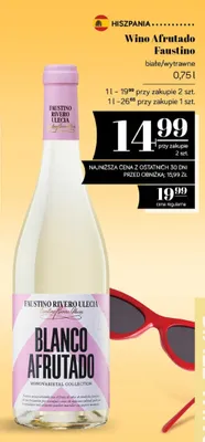 Wino Faustino Afrutado białe wytrawne promocja w POLOmarket