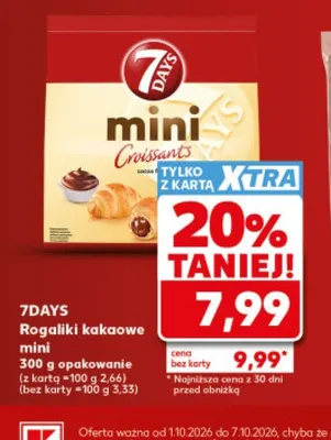 Rogaliki kakaowe mini 7Days promocja w Kaufland