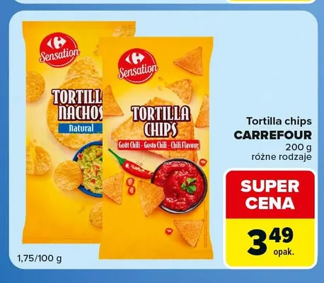Tortilla chips Carrefour Sensation chili promocja w Carrefour Express