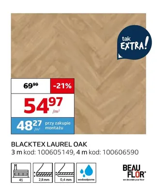 Wykładzina elastyczna Blacktex Laurel Oak Beau Flor promocja w Komfort