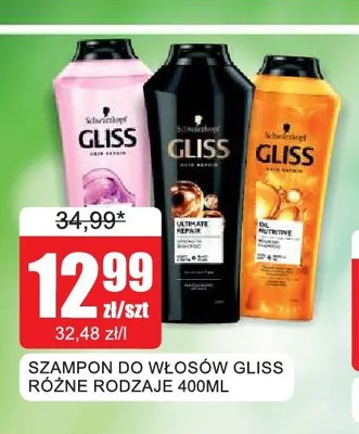 Szampon do włosów Gliss promocja w Bingo