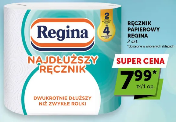 Ręcznik papierowy Regina najdłuższy promocja w Groszek