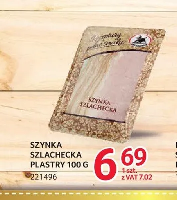Szynka szlachecka plastry ZMB Białystok promocja w Selgros