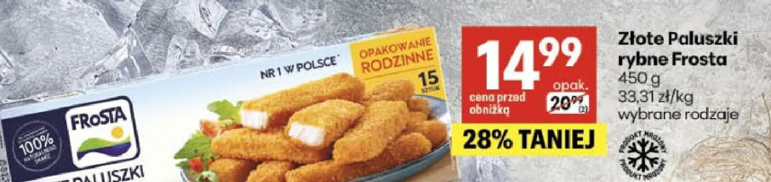 Złote Paluszki rybne wybrane rodzaje promocja w Delikatesy Centrum
