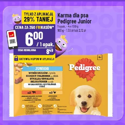 Karma dla psa Pedigree Junior 4-pak promocja w POLOmarket