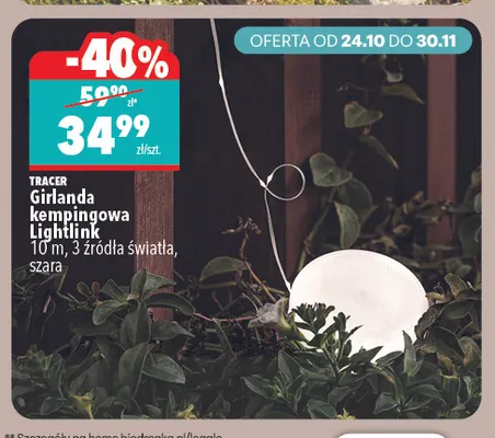 Girlanda kempingowa Lightlink Tracer promocja w Biedronka Home