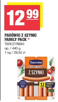 Parówki z szynki Family Pack promocja w SPAR