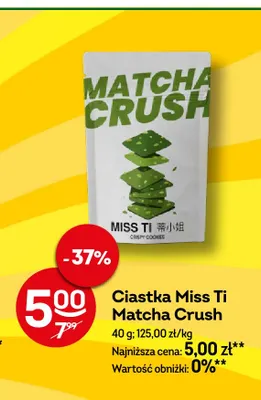 Ciastka Miss Ti Matcha Crush promocja w Żabka