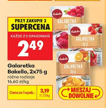 Galaretka różne rodzaje promocja w Biedronka