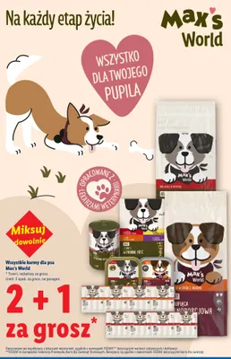 Karma dla psa Max's World promocja w Lidl