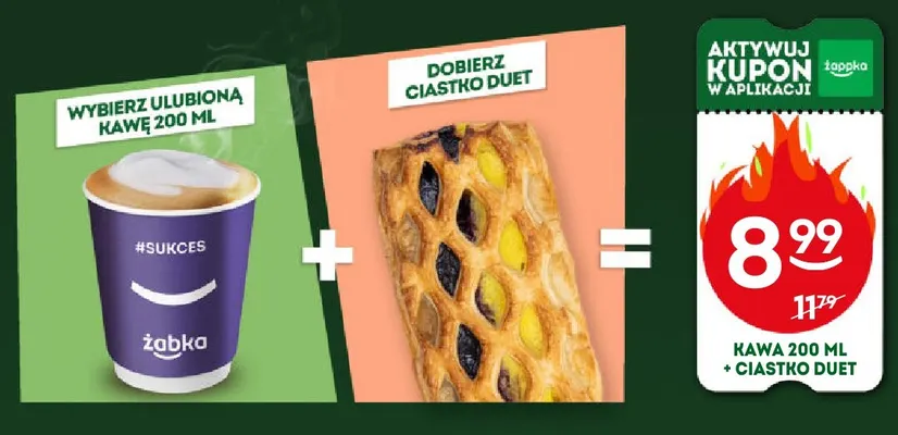 Zestaw kawa 200 ml + ciastko Duet promocja w Żabka