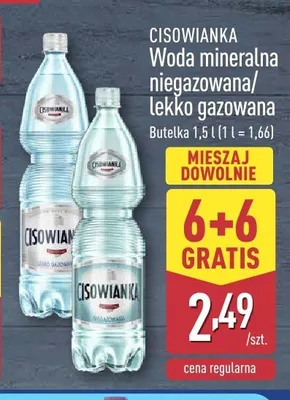 Woda mineralna niegazowana Cisowianka promocja w Aldi