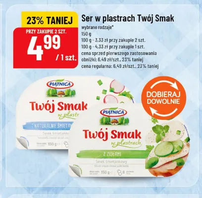 Ser w plastrach Twój Smak z ziołami promocja w POLOmarket