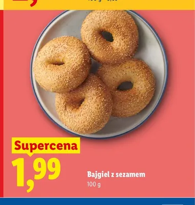 Bajgiel z sezamem promocja w Lidl