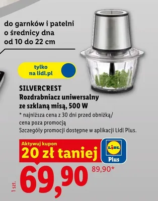 Rozdrabniacz uniwersalny ze szklaną misą, 500 W promocja w Lidl
