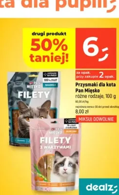 Przysmaki dla kota Pan Mięsko promocja w Dealz