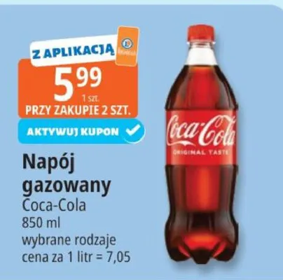 Napój gazowany Coca-Cola promocja w Leclerc