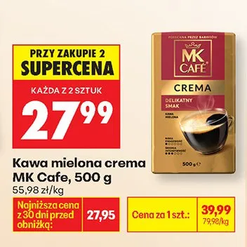 Kawa mielona crema MK Cafe promocja w Biedronka