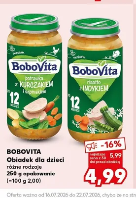 Obiadek dla dzieci BoboVita risotto z indykiem promocja w Kaufland
