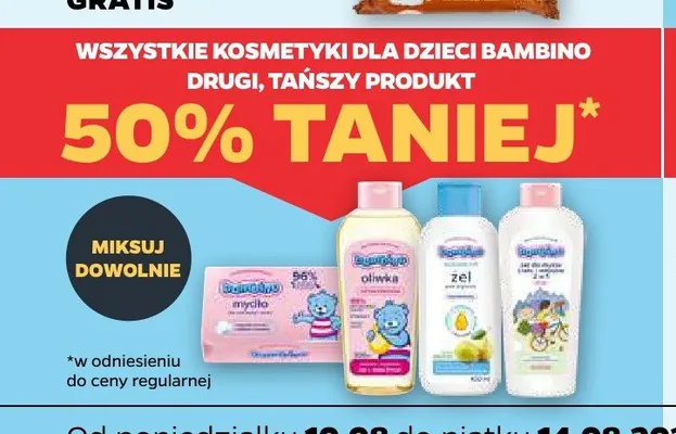 Żel do mycia ciała i włosów Bambino promocja w Netto