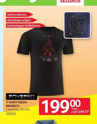 T-shirt męski Brubeck promocja w Selgros