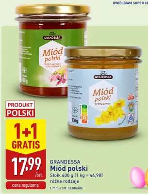 Miód polski rzepakowy promocja w Aldi