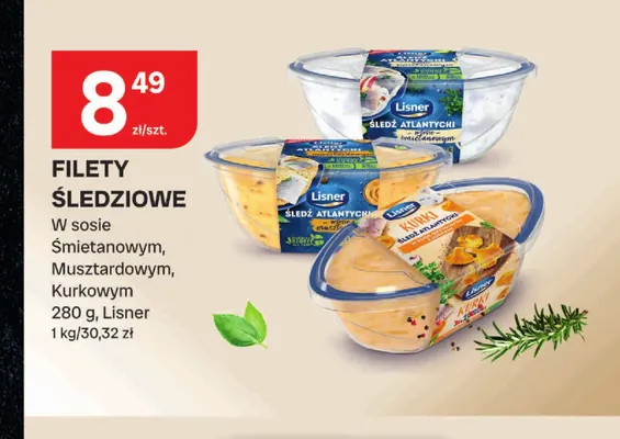 Filety śledziowe w sosie śmietanowym Lisner promocja w Chorten