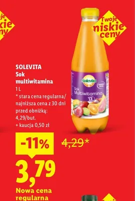 Sok multiwitamina Solevita promocja w Lidl