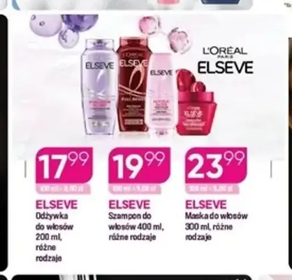 Maska do włosów Elseve promocja w Drogerie Koliber
