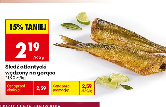 Śledź atlantycki wędzony na gorąco promocja w Biedronka